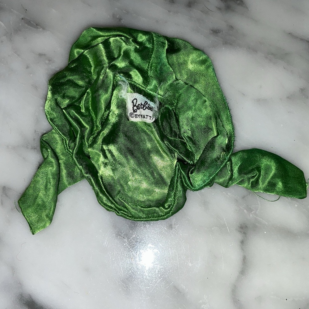 Vintage Barbie #959 "THEATER DATE" Green Satin Bolero Jacket, 1964 Mattel 60s